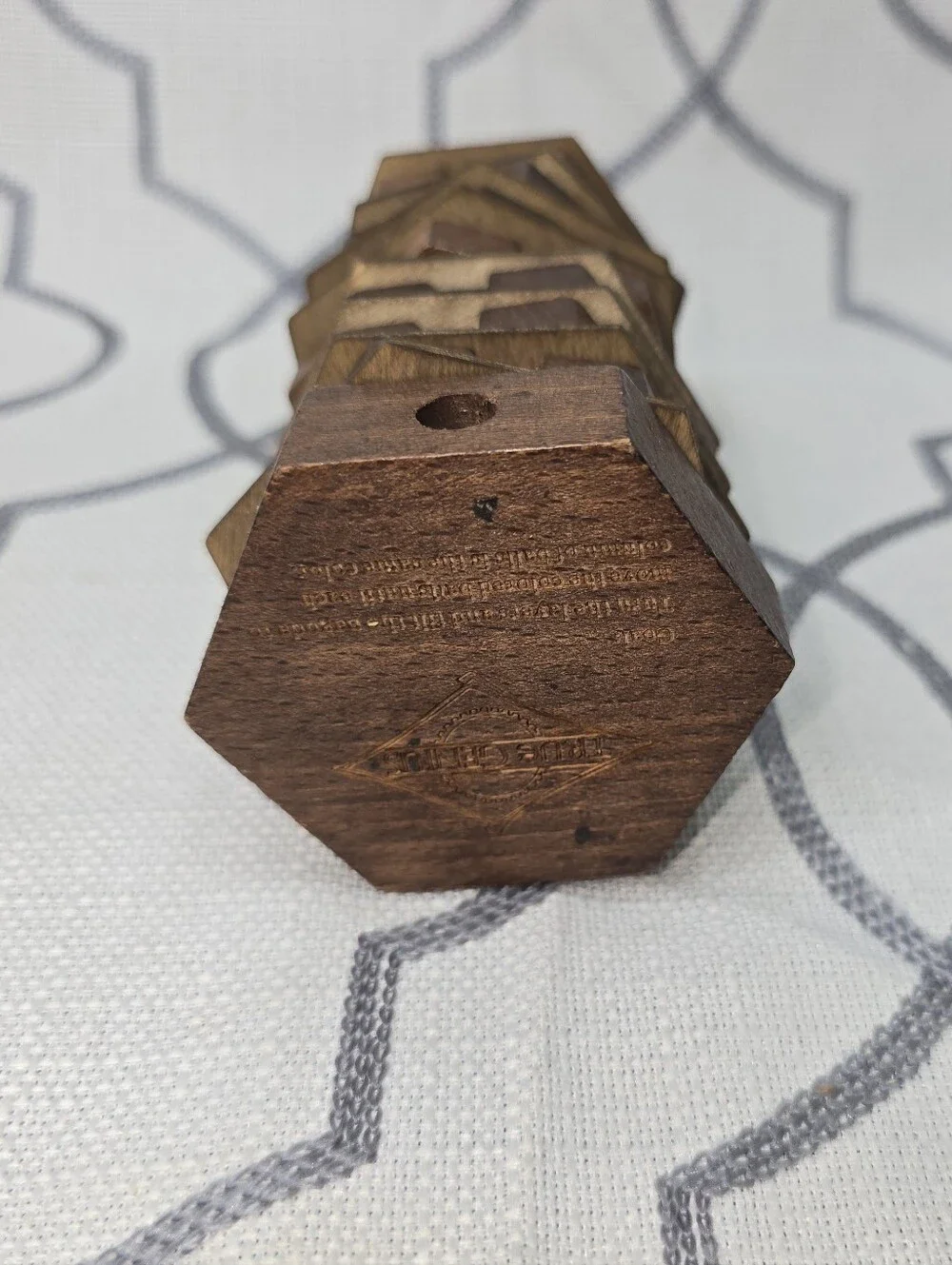 True Genius Chinese Pagoda Wooden Puzzle Brain Teaser 3D Tower Maze Brainteaser
